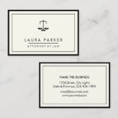 Carte De Visite Élégant professionnel simple simple d'avocat (Devant / Derrière)
