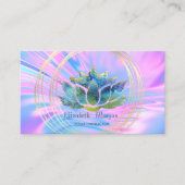 Carte De Visite Élégant professionnel tendance, Cercles d'or Lotus (Devant)