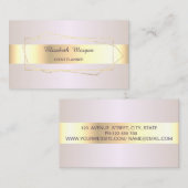 Carte De Visite Elégant professionnel tendance Gold géométrique, C (Devant / Derrière)