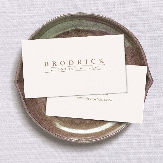 Carte De Visite Élégant professionnel traditionnel ivoire