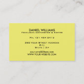 Carte De Visite Élégant professionnel unique Écrivain indépendant (Dos)