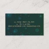Carte De Visite Élégant Professionnel Vert Lotus (Dos)
