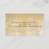 Carte De Visite Elégant Proffesional élégant, Faux Gold (Dos)