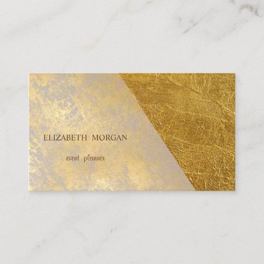 Carte De Visite Elégant Proffesional élégant, Faux Gold (Devant)