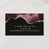 Carte De Visite Élégant Proffesional Hauts Talons Bourgogne Agate (Dos)
