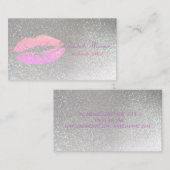 Carte De Visite Élégant Proffesional Stylish - Glittery Lip (Devant / Derrière)