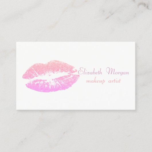 Carte De Visite Élégant Proffesional Stylish - Glittery Lip (Devant)