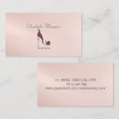 Carte De Visite Élégant Proffesional Stylish - Talon Floral (Devant / Derrière)