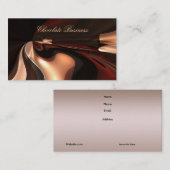 Carte De Visite Élégant profil Brown de crème glacée au chocolat (Devant / Derrière)