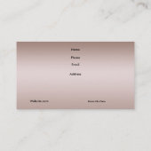 Carte De Visite Élégant profil Brown de crème glacée au chocolat (Dos)