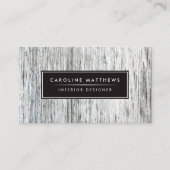 Carte De Visite Élégant profil personnel moderne du grain de bois (Devant)