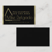 Carte De Visite Elegant Property Manager Home Sales Broker (Devant / Derrière)