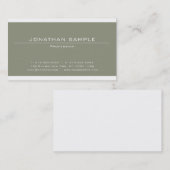 Carte De Visite Élégant propreté moderne Plain professionnel luxe (Devant / Derrière)