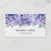 Carte De Visite Élégant Purple Floral Lilacs Professionnel (Devant)