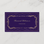 Carte De Visite Elégant Purple Gold Personnalisable (Devant)