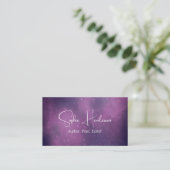 Carte De Visite Élégant Purple Starry Author Networking (Debout devant)