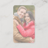 Carte De Visite Elegant QR Code Photo Mariage Site Web (Dos)