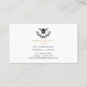 Carte De Visite Elégant Queen Honey Bee Black Gold (Dos)