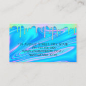 Carte De Visite Elégant Rainbow Drivers Ciseaux Holographique chev (Dos)