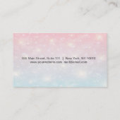 Carte De Visite Élégant rayé, Lèvres Parties scintillant Argent Co (Dos)