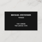 Carte De Visite Élégant, rayures, motif rayé (Dos)