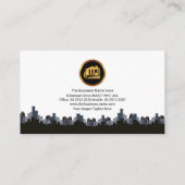 Carte De Visite Élégant Réaliseur Silhouette Simple City Skyline (Dos)