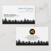 Carte De Visite Élégant Réaliseur Silhouette Simple City Skyline (Devant / Derrière)