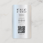 Carte De Visite Élégant Realtor Moderne Immobilier Argent (Dos)