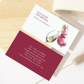 Carte De Visite Elégant Red and White Wine Dance Coordonnateur de 