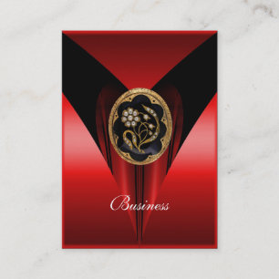 Carte de visite Elegant Red Black Gold Jewel