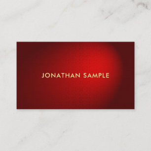 Carte De Visite Élégant Red Damask Premium épais professionnel