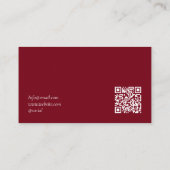 Carte De Visite Elegant Red Rose Gold Marble Makeup Artist (Dos)