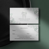 Carte De Visite Elégant & Regal Dental Tooth Tree Logo Nomination