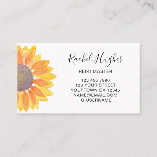 Carte de visite élégant Reiki Master (Devant)