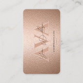 Carte De Visite Élégant réseau professionnel Rosegold (Devant)