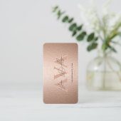 Carte De Visite Élégant réseau professionnel Rosegold (Debout devant)