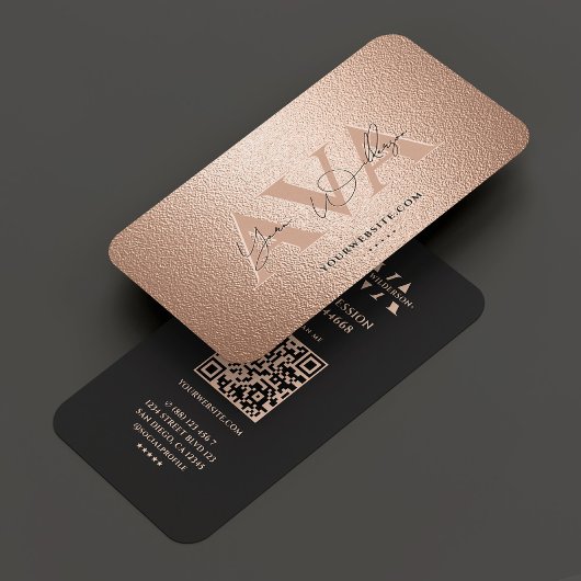 Carte De Visite Élégant réseau professionnel Rosegold