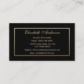 Carte De Visite Élégant responsable des ventes au détail des Roses (Dos)