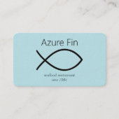 Carte De Visite Elégant restaurant de fruits de mer | Logo de pois (Devant)