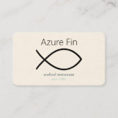 Carte De Visite Elégant restaurant de fruits de mer | Logo de pois (Devant)