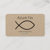 Carte De Visite Elégant restaurant de fruits de mer | Logo de pois (Devant)