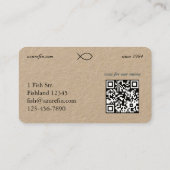 Carte De Visite Elégant restaurant de fruits de mer | Logo de pois (Dos)