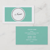 Carte De Visite Élégant rétro (Devant / Derrière)