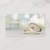 Carte De Visite Élégant Rings Joaillier Celebrant Professionnel (Devant)