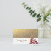 Carte De Visite Élégant Robe De Parties scintillant Professionnell (Debout devant)