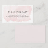 Carte De Visite Elegant rose Baby shower d'aquarelle demande de ré (Devant / Derrière)
