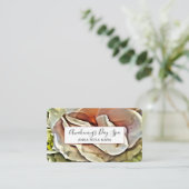 Carte De Visite *~* Élégant ROSE de peinture QR Logo Floral Flower (Debout devant)