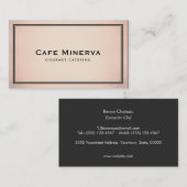 Carte De Visite Élégant Rose Dieu Restauration professionnelle (Devant / Derrière)