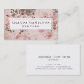 Carte De Visite Élégant rose doré chic doré rose doré (Devant / Derrière)