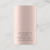 Carte De Visite Élégant Rose doux Diamants d'or Yoga (Dos)